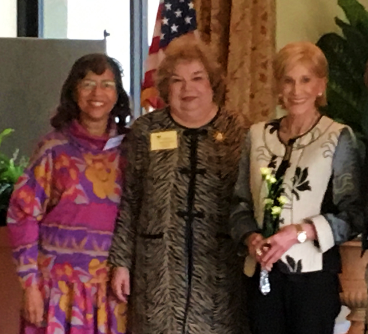 Renowned pianist (and PAWC member) Dr. Marsha Kindall-Smith standing with President Peg McKinley and Dr. Helena Jackson at a recent luncheon.